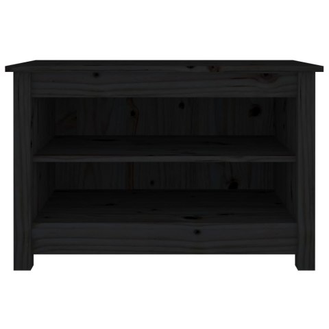 SZAFKA NA BUTY CZARNA 70X38X45,5CM DREWNO SOSNOWE