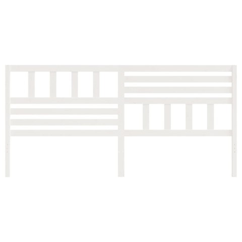 WEZGŁOWIE ŁÓŻKA BIAŁE 206X4X100CM DREWNO SOSNOWE