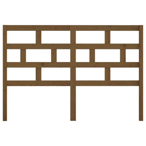 WEZGŁOWIE ŁÓŻKA BRĄZOWE 126X4X100CM DREWNO SOSNOWE