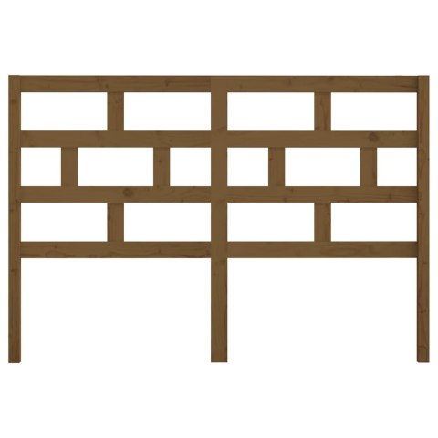 WEZGŁOWIE ŁÓŻKA BRĄZOWE 141X4X100CM DREWNO SOSNOWE