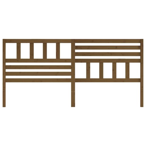 WEZGŁOWIE ŁÓŻKA BRĄZOWE 186X4X100CM DREWNO SOSNOWE