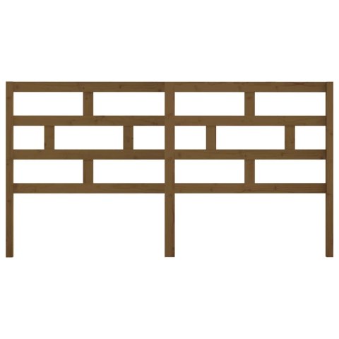 WEZGŁOWIE ŁÓŻKA BRĄZOWE 186X4X100CM DREWNO SOSNOWE