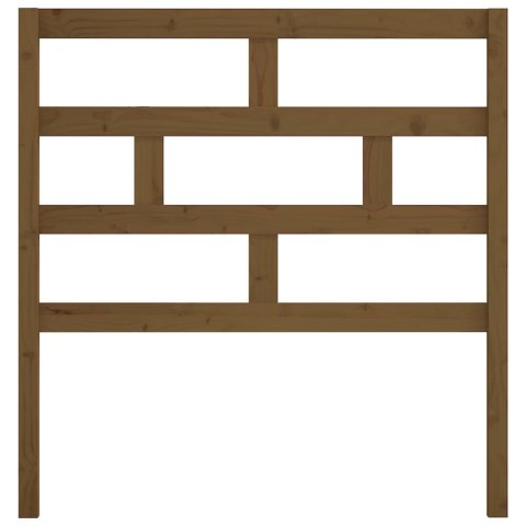 WEZGŁOWIE ŁÓŻKA BRĄZOWE 96X4X100CM DREWNO SOSNOWE