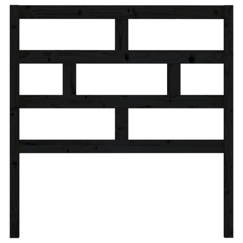 WEZGŁOWIE ŁÓŻKA CZARNE 106X4X100CM DREWNO SOSNOWE