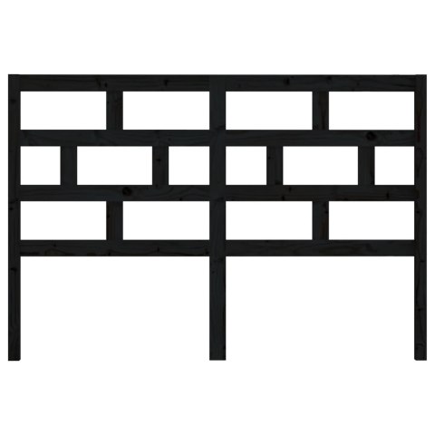 WEZGŁOWIE ŁÓŻKA CZARNE 141X4X100CM DREWNO SOSNOWE