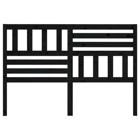 WEZGŁOWIE ŁÓŻKA CZARNE 146X4X100CM DREWNO SOSNOWE