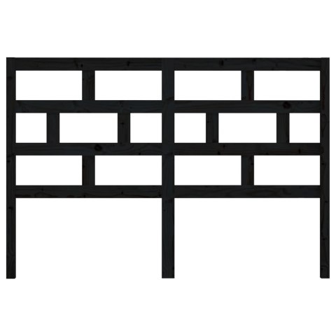 WEZGŁOWIE ŁÓŻKA CZARNE 156X4X100CM DREWNO SOSNOWE