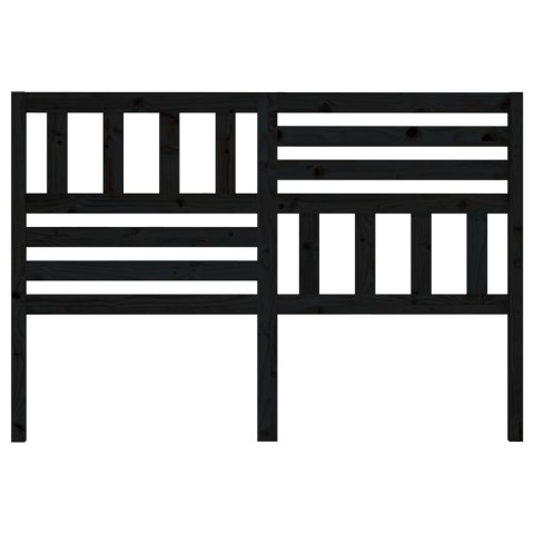 WEZGŁOWIE ŁÓŻKA CZARNE 166X4X100CM DREWNO SOSNOWE