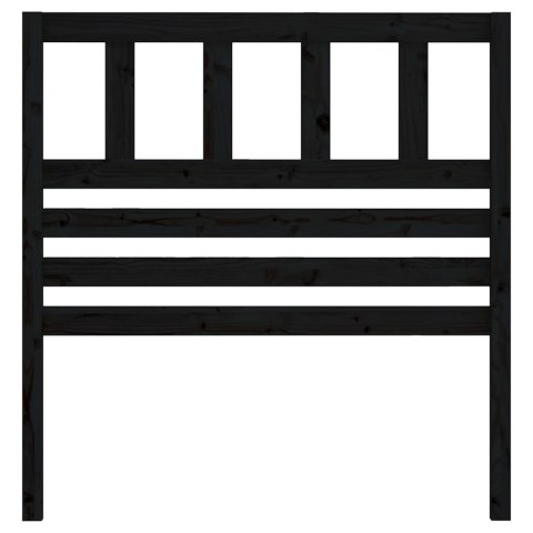 WEZGŁOWIE ŁÓŻKA CZARNE 96X4X100CM DREWNO SOSNOWE