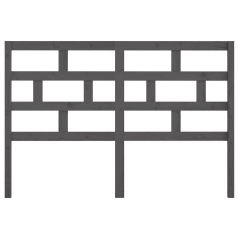 WEZGŁOWIE ŁÓŻKA SZARE 166X4X100CM DREWNO SOSNOWE