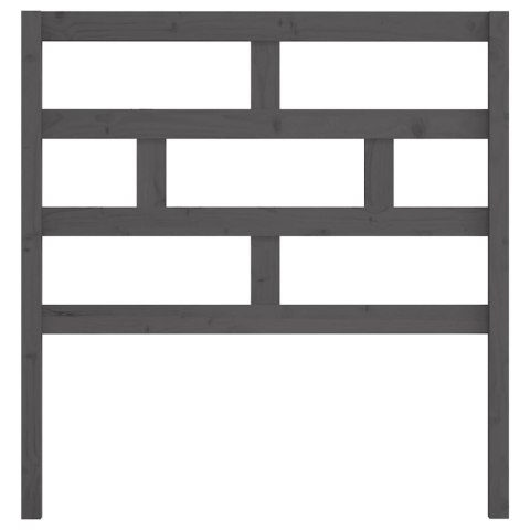 WEZGŁOWIE ŁÓŻKA SZARE 81X4X100CM DREWNO SOSNOWE