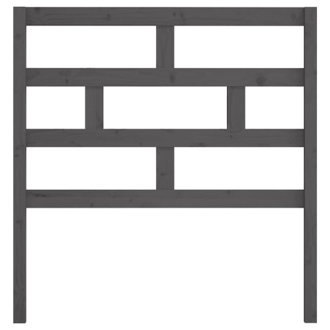 WEZGŁOWIE ŁÓŻKA SZARE 96X4X100CM DREWNO SOSNOWE