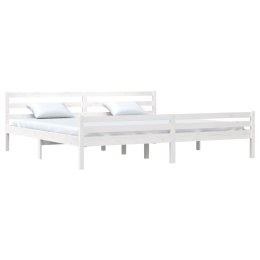 RAMA ŁÓŻKA BIAŁA DREWNO 200X200CM