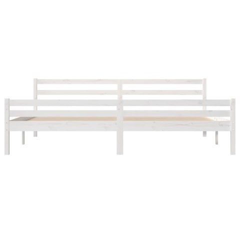 RAMA ŁÓŻKA BIAŁA DREWNO 200X200CM