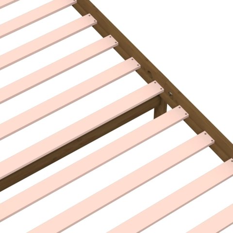 RAMA ŁÓŻKA MIODOWY BRĄZ DREWNO 75X190CM POJEDYNCZA