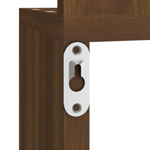 ŚCIENNA PÓŁKA NAROŻNA BRĄZOWY DĄB 20X20X127,5CM