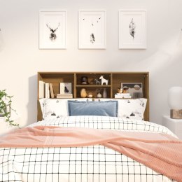 WEZGŁOWIE ŁÓŻKA Z PÓŁKAMI 120X19X1035CM BRĄZOWY DĄB