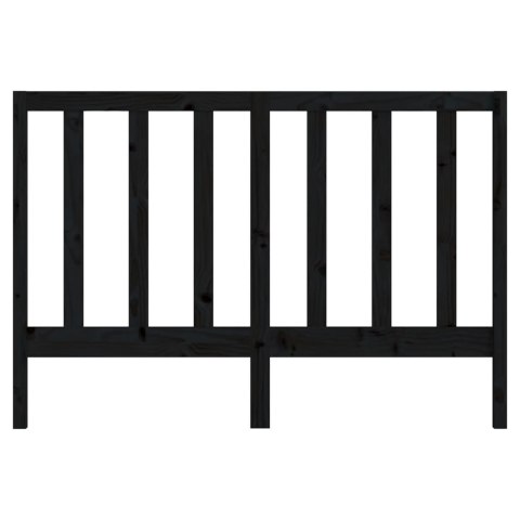 WEZGŁOWIE ŁÓŻKA CZARNE 146X4X100CM DREWNO SOSNOWE