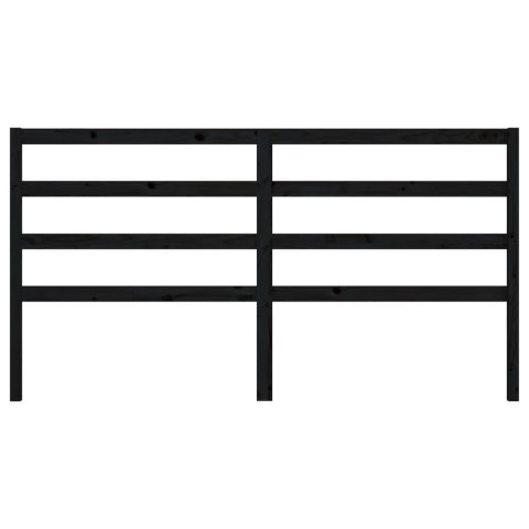 WEZGŁOWIE ŁÓŻKA CZARNE 206X4X100CM DREWNO SOSNOWE