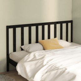 WEZGŁOWIE ŁÓŻKA CZARNE 206X4X100CM DREWNO SOSNOWE