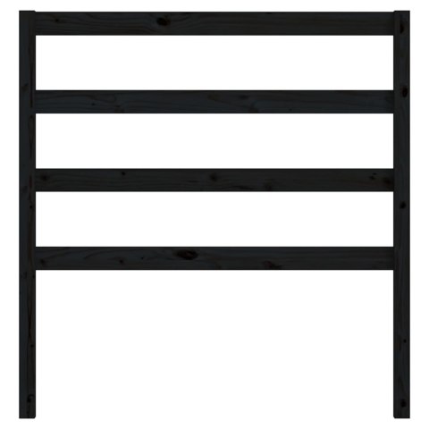 WEZGŁOWIE ŁÓŻKA CZARNE 81X4X100CM DREWNO SOSNOWE