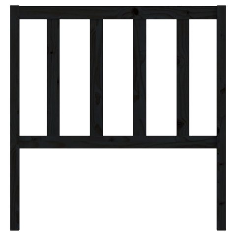 WEZGŁOWIE ŁÓŻKA CZARNE 96X4X100CM DREWNO SOSNOWE