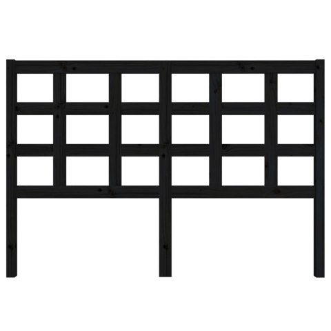 WEZGŁOWIE ŁÓŻKA CZARNE 1455X4X100CM DREWNO SOSNOWE