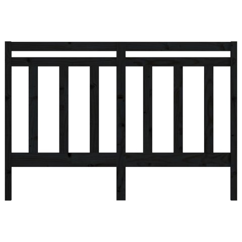 WEZGŁOWIE ŁÓŻKA CZARNE 146X4X100CM DREWNO SOSNOWE