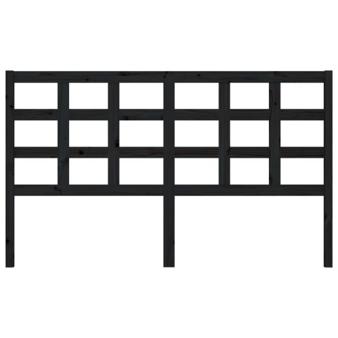 WEZGŁOWIE ŁÓŻKA CZARNE 1655X4X100CM DREWNO SOSNOWE