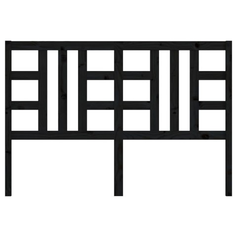 WEZGŁOWIE ŁÓŻKA CZARNE 166X4X100CM DREWNO SOSNOWE