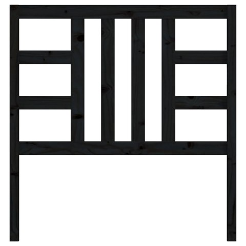 WEZGŁOWIE ŁÓŻKA CZARNE 96X4X100CM DREWNO SOSNOWE