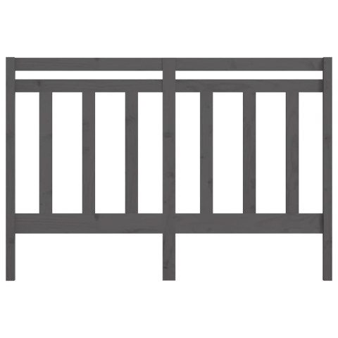 WEZGŁOWIE ŁÓŻKA SZARE 146X4X100CM DREWNO SOSNOWE