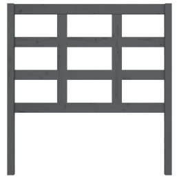 WEZGŁOWIE ŁÓŻKA SZARE 955X4X100CM DREWNO SOSNOWE