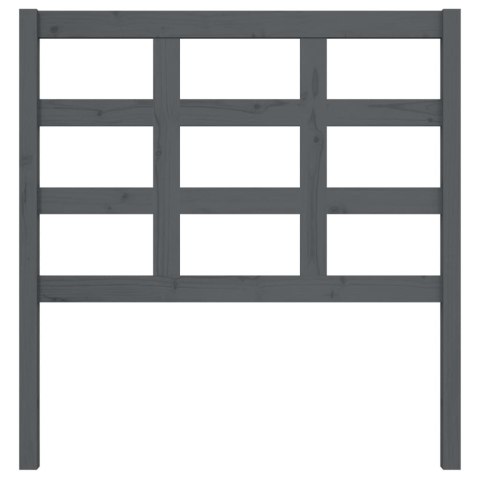 WEZGŁOWIE ŁÓŻKA SZARE 955X4X100CM DREWNO SOSNOWE