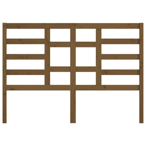 WEZGŁOWIE ŁÓŻKA BRĄZOWE 126X4X104CM DREWNO SOSNOWE