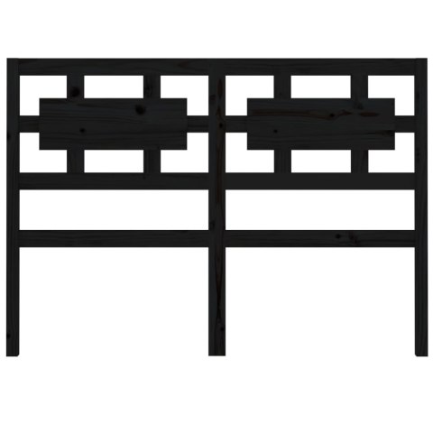 WEZGŁOWIE ŁÓŻKA CZARNE 1255X4X100CM DREWNO SOSNOWE