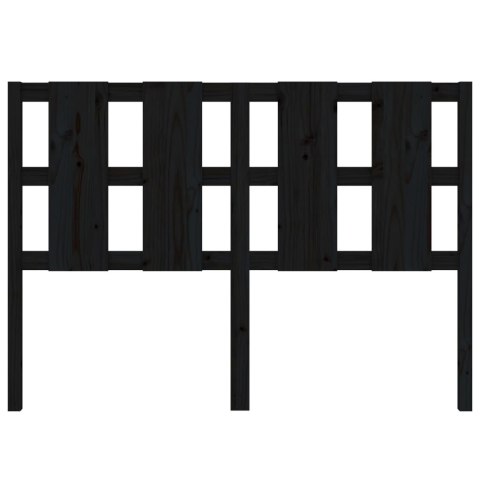 WEZGŁOWIE ŁÓŻKA CZARNE 1455X4X100CM DREWNO SOSNOWE