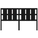 WEZGŁOWIE ŁÓŻKA CZARNE 1855X4X100CM DREWNO SOSNOWE