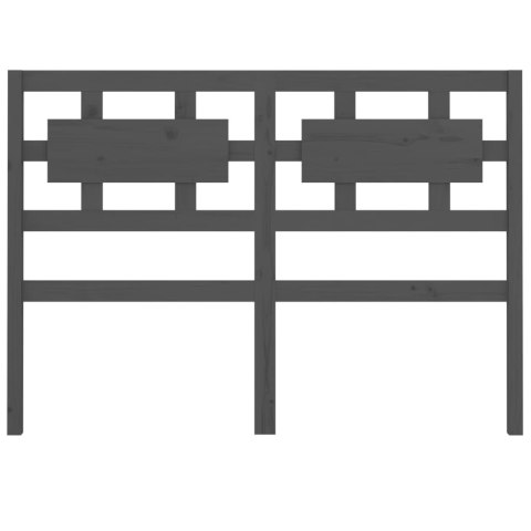 WEZGŁOWIE ŁÓŻKA SZARE 1255X4X100CM DREWNO SOSNOWE