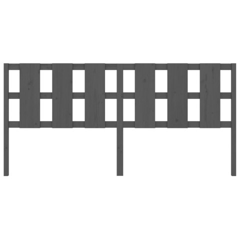 WEZGŁOWIE ŁÓŻKA SZARE 2055X4X100CM DREWNO SOSNOWE