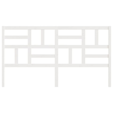 WEZGŁOWIE ŁÓŻKA BIAŁE 206X4X104CM DREWNO SOSNOWE