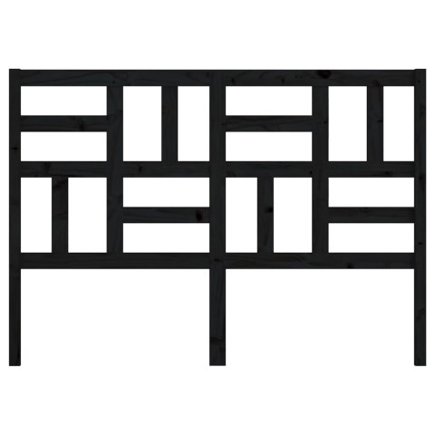 WEZGŁOWIE ŁÓŻKA CZARNE 126X4X104CM DREWNO SOSNOWE