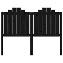 WEZGŁOWIE ŁÓŻKA CZARNE 146X4X110CM DREWNO SOSNOWE
