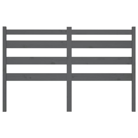 WEZGŁOWIE ŁÓŻKA SZARE 146X4X100CM DREWNO SOSNOWE