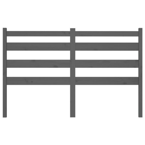 WEZGŁOWIE ŁÓŻKA SZARE 166X4X100CM DREWNO SOSNOWE