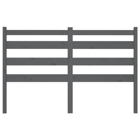 WEZGŁOWIE ŁÓŻKA SZARE 206X4X100CM DREWNO SOSNOWE