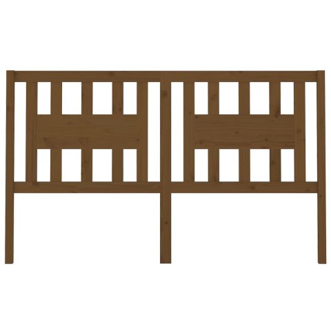 WEZGŁOWIE ŁÓŻKA BRĄZOWE 126X4X100CM DREWNO SOSNOWE