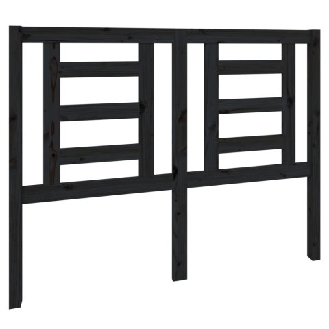 WEZGŁOWIE ŁÓŻKA CZARNE 126X4X100CM DREWNO SOSNOWE