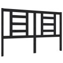 WEZGŁOWIE ŁÓŻKA CZARNE 146X4X100CM DREWNO SOSNOWE