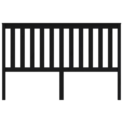 WEZGŁOWIE ŁÓŻKA CZARNE 166X6X101CM DREWNO SOSNOWE